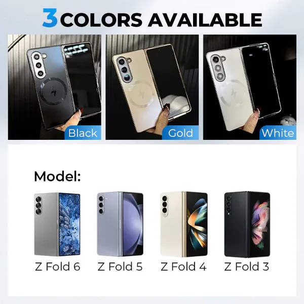 Electroplated Matte Magnetic Case for Samsung Z Fold 6/5/4/3 Series