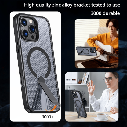 📲Honeycomb Heat Dissipation Magnetic Stand Case for iPhone 16/15/14/13/12 Series