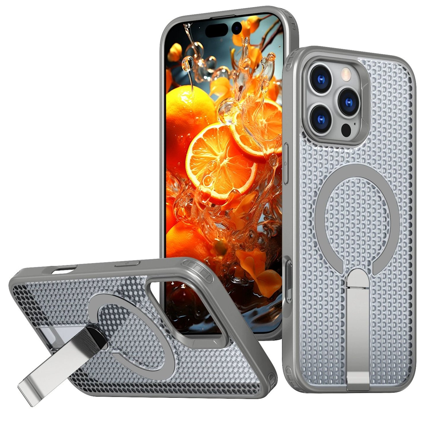 📲Honeycomb Heat Dissipation Magnetic Stand Case for iPhone 16/15/14/13/12 Series