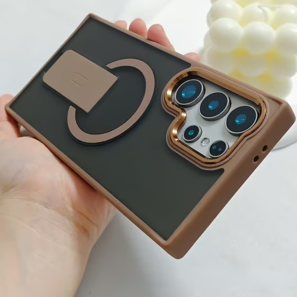 MagSafe Magnetic Phone Case Stand Rugged Cover For Samsung Galaxy S25 S24 S23 Ultra