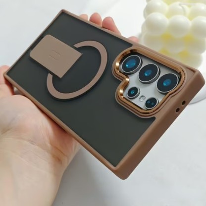 MagSafe Magnetic Phone Case Stand Rugged Cover For Samsung Galaxy S25 S24 S23 Ultra