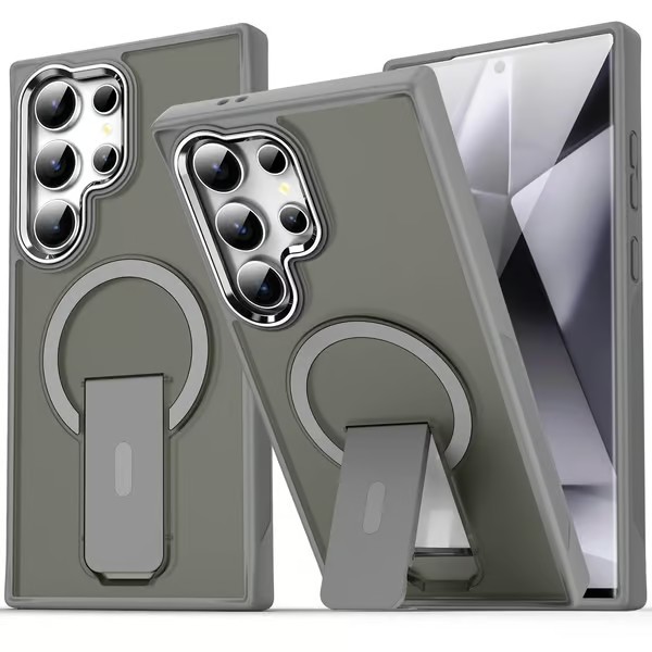 MagSafe Magnetic Phone Case Stand Rugged Cover For Samsung Galaxy S25 S24 S23 Ultra