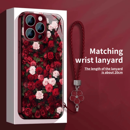 Suitable for iPhone 16/15/14/13/12/11 electroplated full screen rose phone case