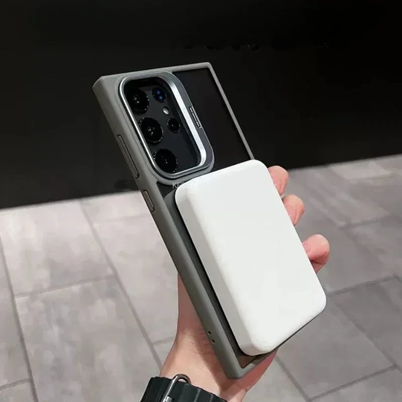 (S25 Updated) Magsafe Hidden Holder Clear Case For Samsung Galaxy S25 S24 Ultra S22 Plus S23 FE Shockproof Magnetic Wirelesss Charge Cover