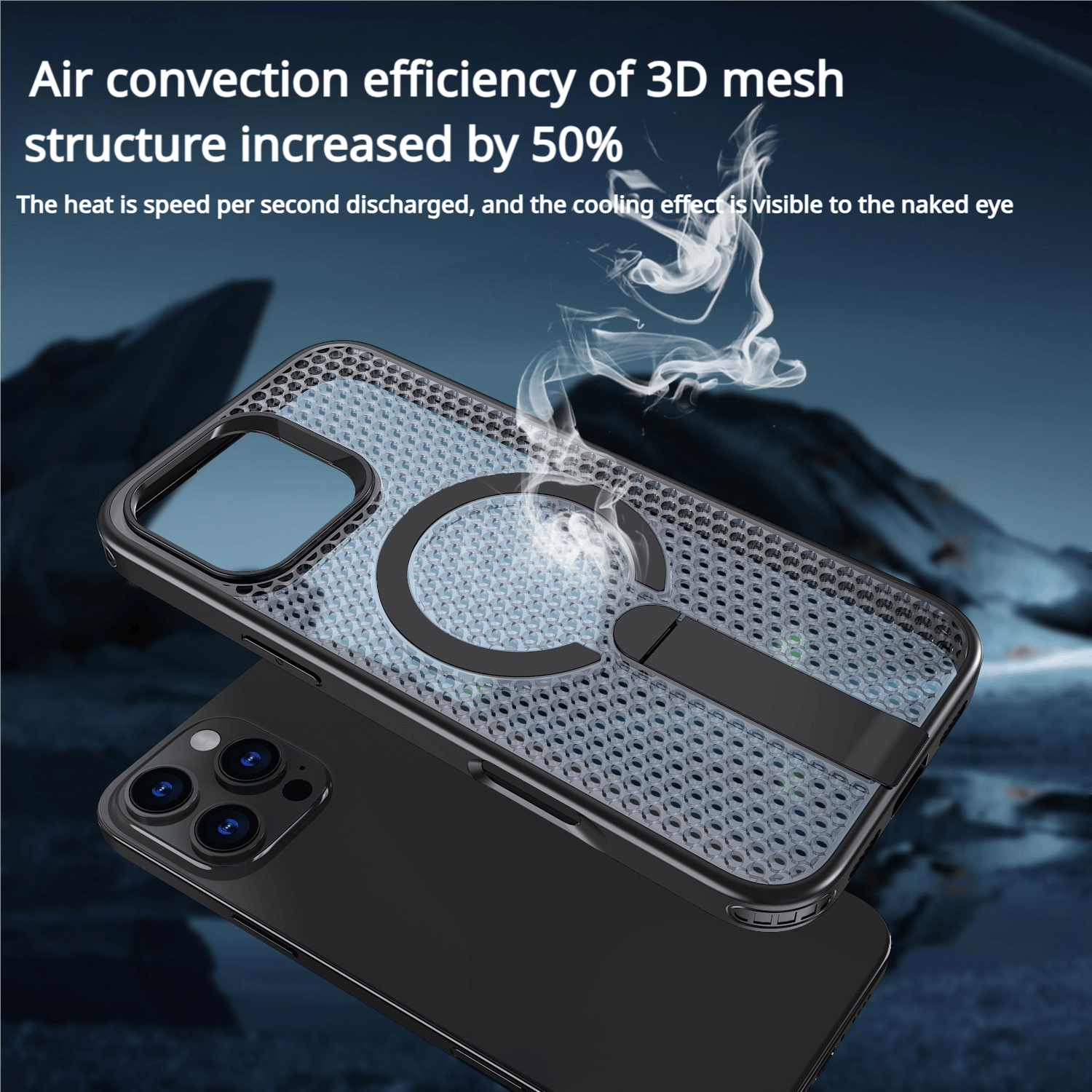 📲Honeycomb Heat Dissipation Magnetic Stand Case for iPhone 16/15/14/13/12 Series