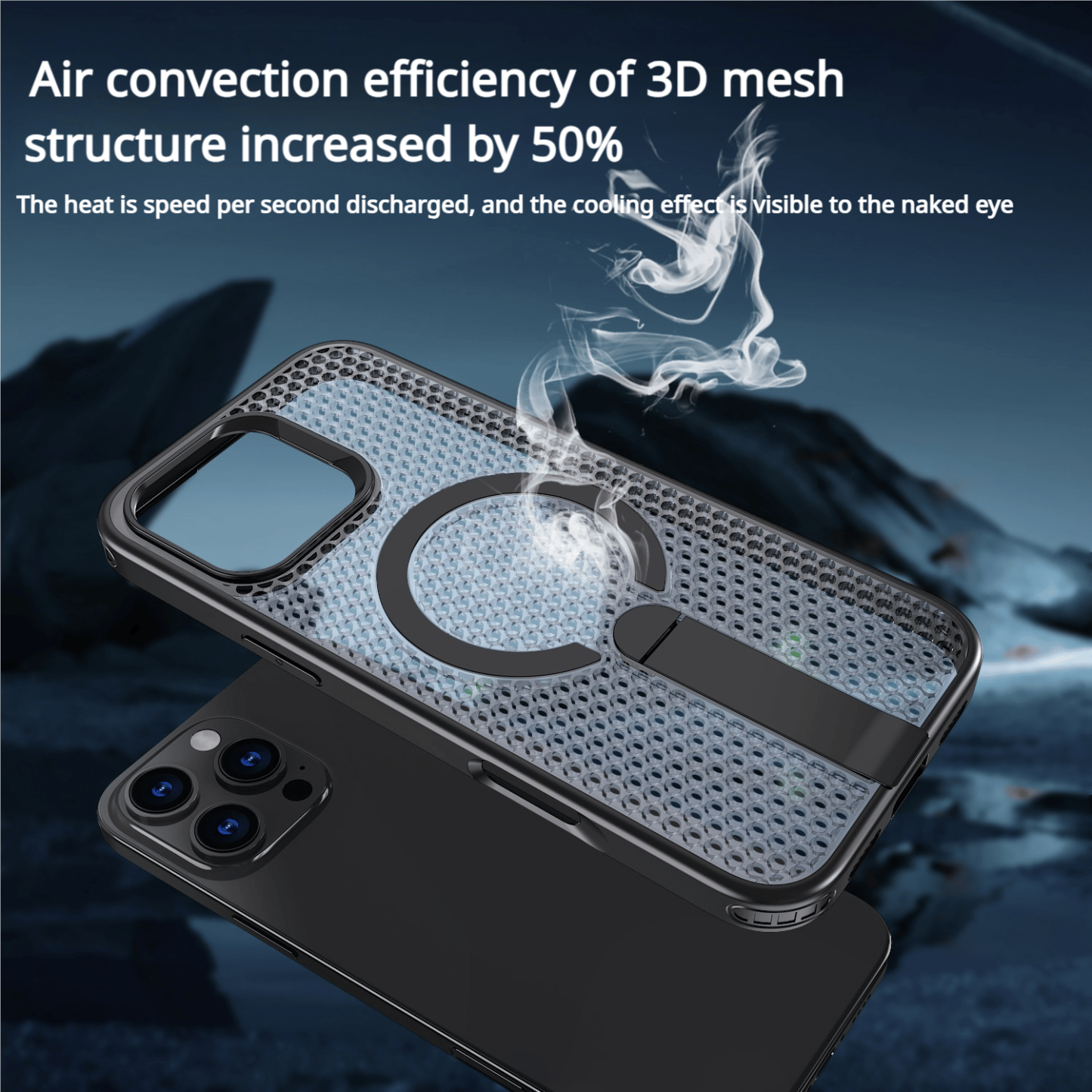 📲Honeycomb Heat Dissipation Magnetic Stand Case for iPhone 16/15/14/13/12 Series