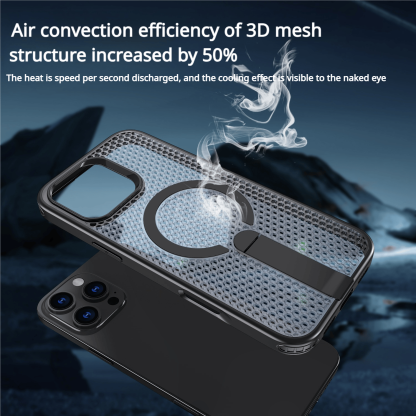 📲Honeycomb Heat Dissipation Magnetic Stand Case for iPhone 16/15/14/13/12 Series