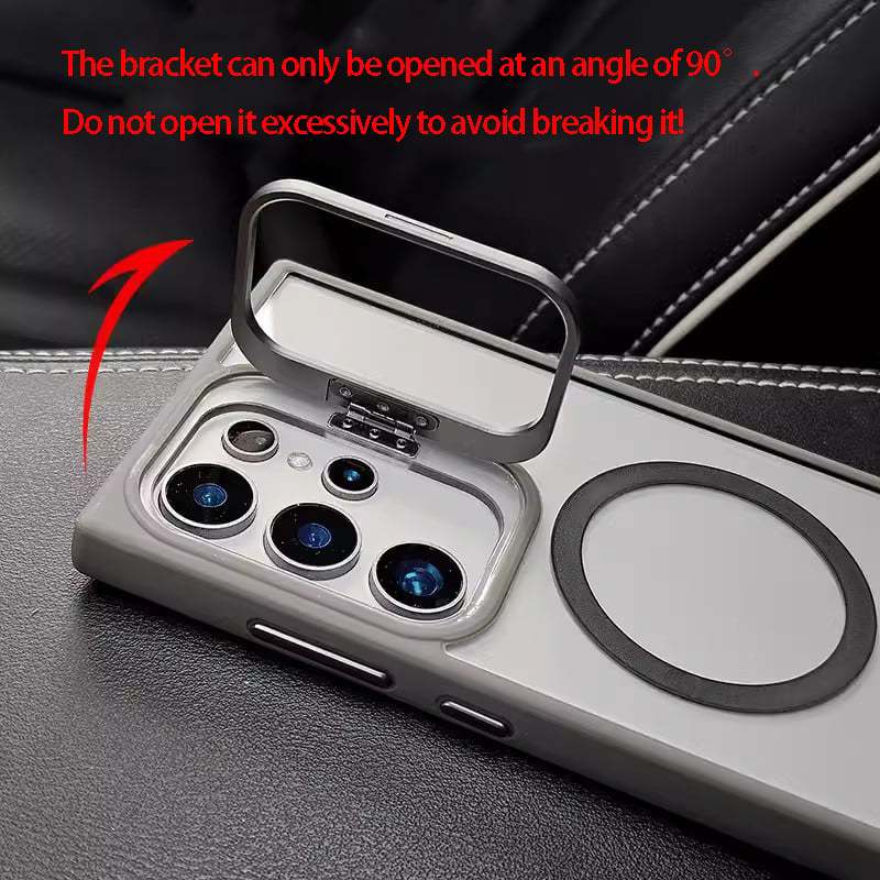 (S25 Updated) Magsafe Hidden Holder Clear Case For Samsung Galaxy S25 S24 Ultra S22 Plus S23 FE Shockproof Magnetic Wirelesss Charge Cover
