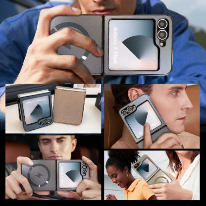 Electroplated Frosted Magnetic Case Cover for Samsung Z Flip 6/5/4/3 Series
