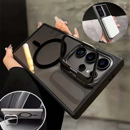 (S25 Updated) Magsafe Hidden Holder Clear Case For Samsung Galaxy S25 S24 Ultra S22 Plus S23 FE Shockproof Magnetic Wirelesss Charge Cover
