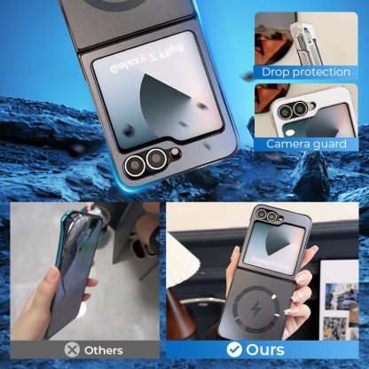 Electroplated Frosted Magnetic Case Cover for Samsung Z Flip 6/5/4/3 Series