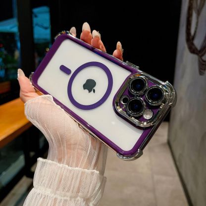 🎀 Magnetic Transparent Anti-fall Mobile Phone Case 🎀 For iPhone 16/15/14/13/12/11 Series
