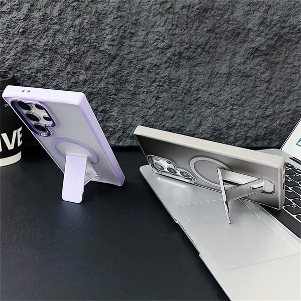 MagSafe Magnetic Phone Case Stand Rugged Cover For Samsung Galaxy S25 S24 S23 Ultra