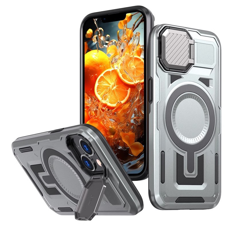 VulcanForce Tactical Mecha Case For iPhone – Rugged Stand, MagSafe Ready & Camera Armor Design
