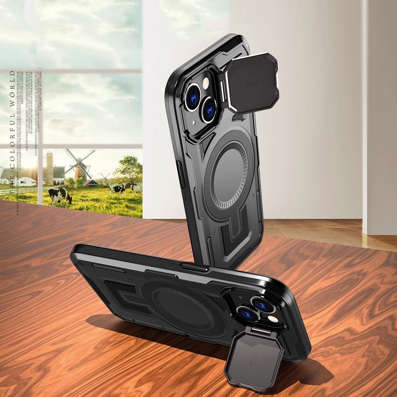 VulcanForce Tactical Mecha Case For iPhone – Rugged Stand, MagSafe Ready & Camera Armor Design