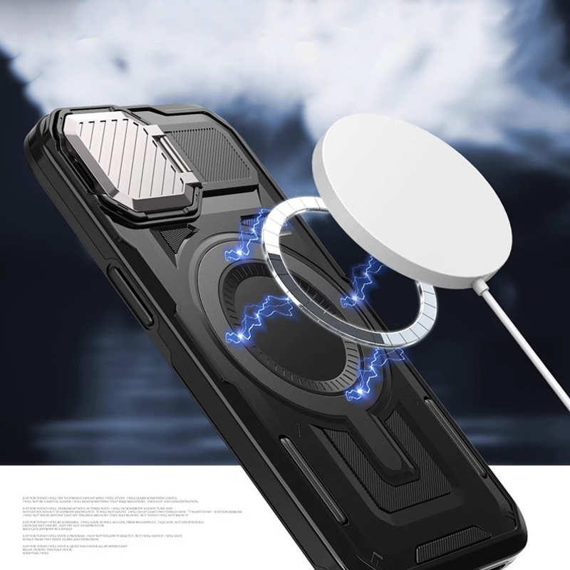 VulcanForce Tactical Mecha Case For iPhone – Rugged Stand, MagSafe Ready & Camera Armor Design