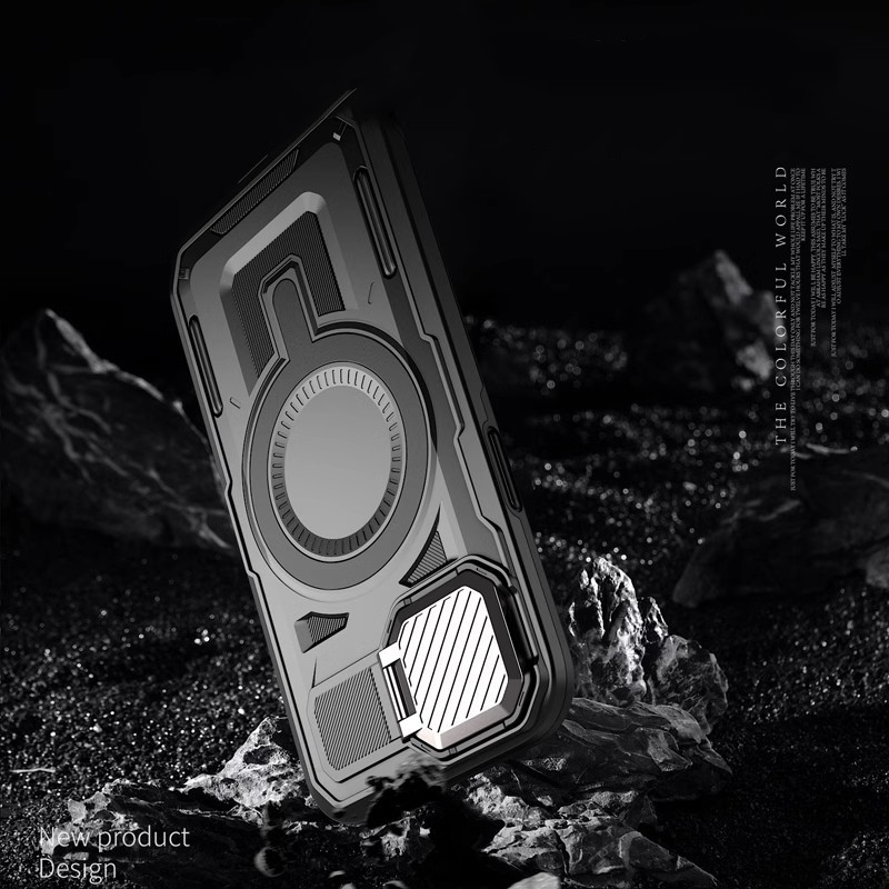 VulcanForce Tactical Mecha Case For iPhone – Rugged Stand, MagSafe Ready & Camera Armor Design