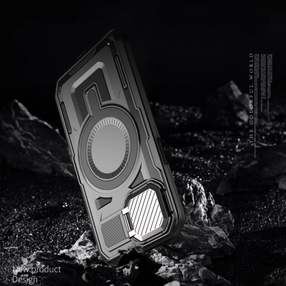 VulcanForce Tactical Mecha Case For iPhone – Rugged Stand, MagSafe Ready & Camera Armor Design
