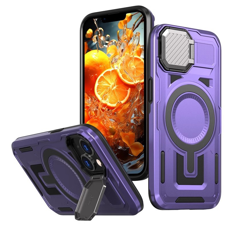 VulcanForce Tactical Mecha Case For iPhone – Rugged Stand, MagSafe Ready & Camera Armor Design