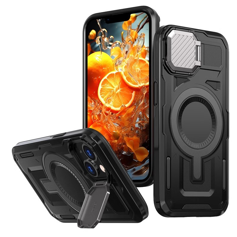VulcanForce Tactical Mecha Case For iPhone – Rugged Stand, MagSafe Ready & Camera Armor Design