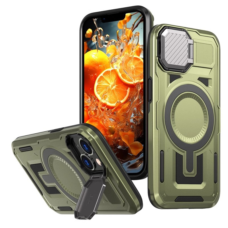VulcanForce Tactical Mecha Case For iPhone – Rugged Stand, MagSafe Ready & Camera Armor Design