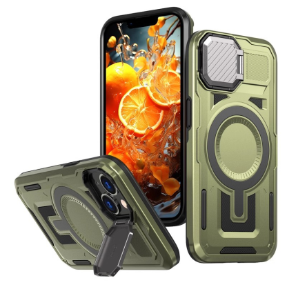 VulcanForce Tactical Mecha Case For iPhone – Rugged Stand, MagSafe Ready & Camera Armor Design