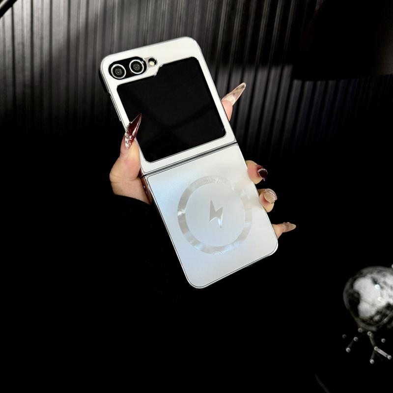Electroplated Frosted Magnetic Case Cover for Samsung Z Flip 6/5/4/3 Series
