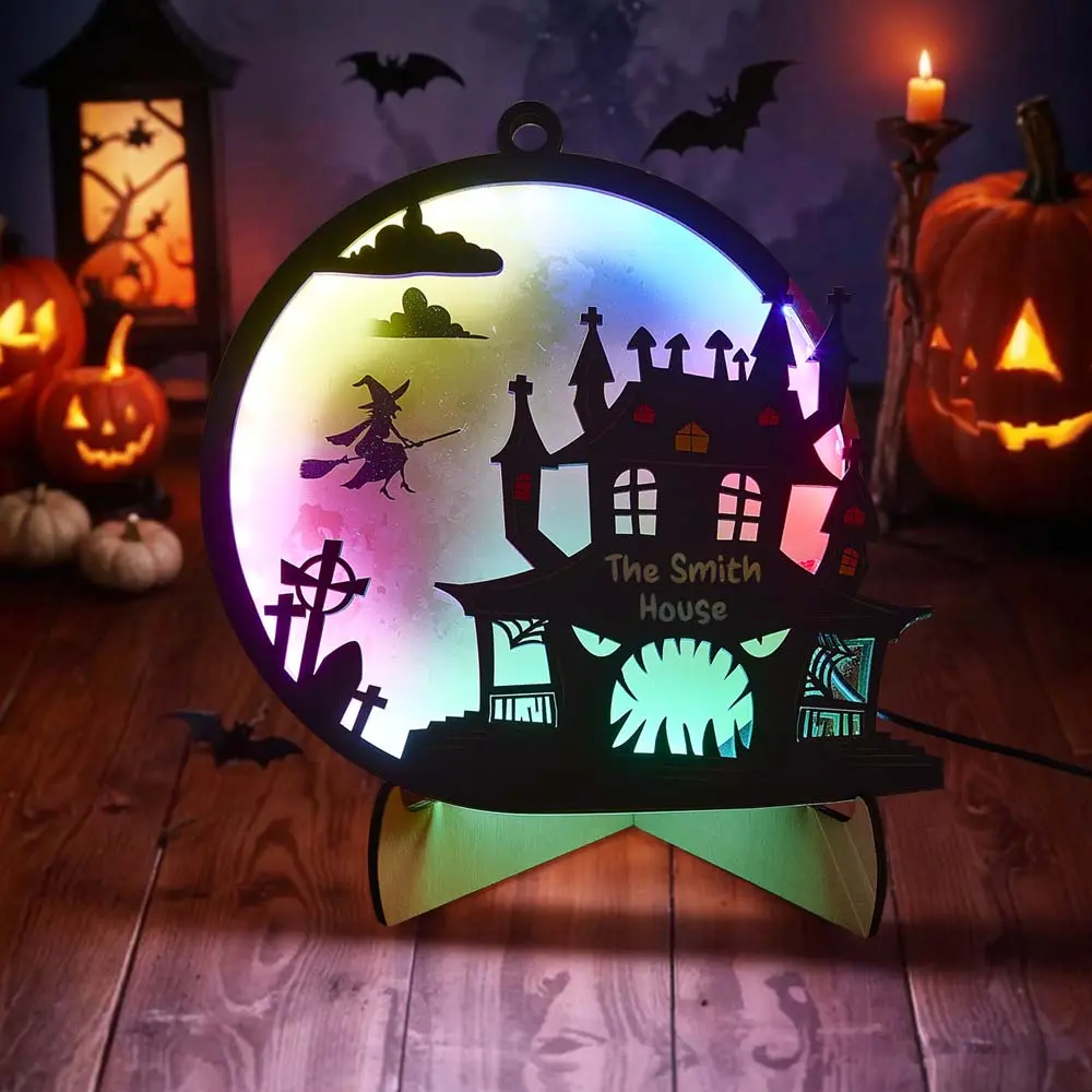 Custom Halloween Light with Name Halloween Home Decor Night