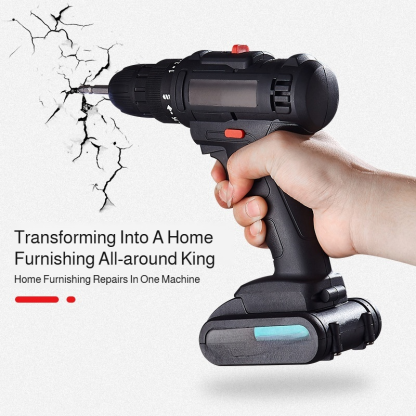 Multifunctional household electric screwdriver dual speed rechargeable drill pistol drill