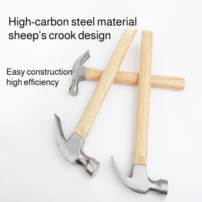 Claw hammer with wooden handle forging hammer