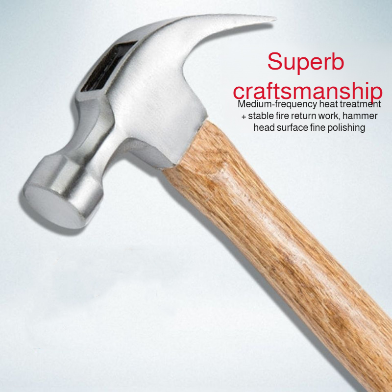 Claw hammer with wooden handle forging hammer
