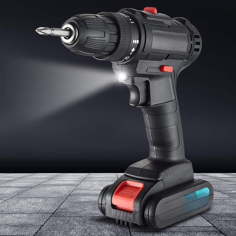 Multifunctional household electric screwdriver dual speed rechargeable drill pistol drill