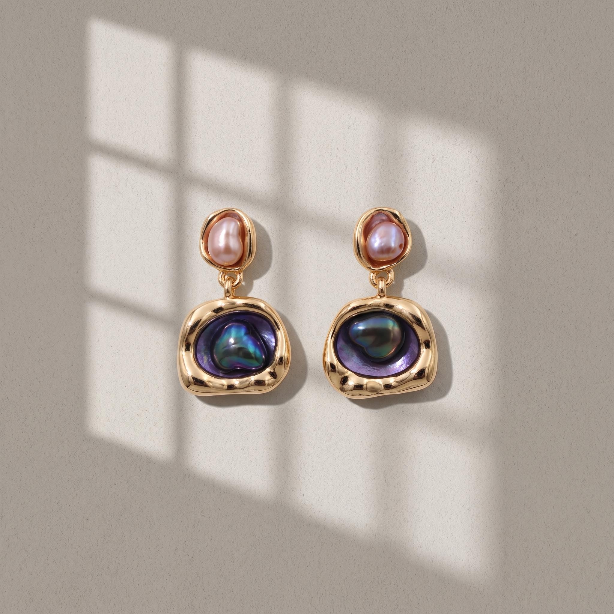 Pearl Opalescent Teardrop Earrings