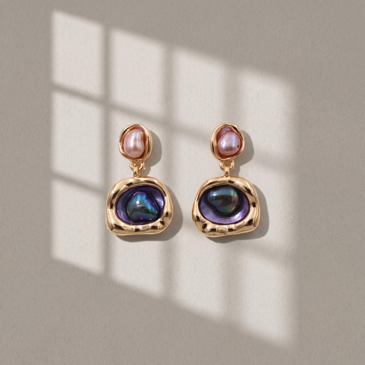 Pearl Opalescent Teardrop Earrings