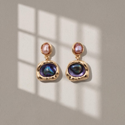 Pearl Opalescent Teardrop Earrings