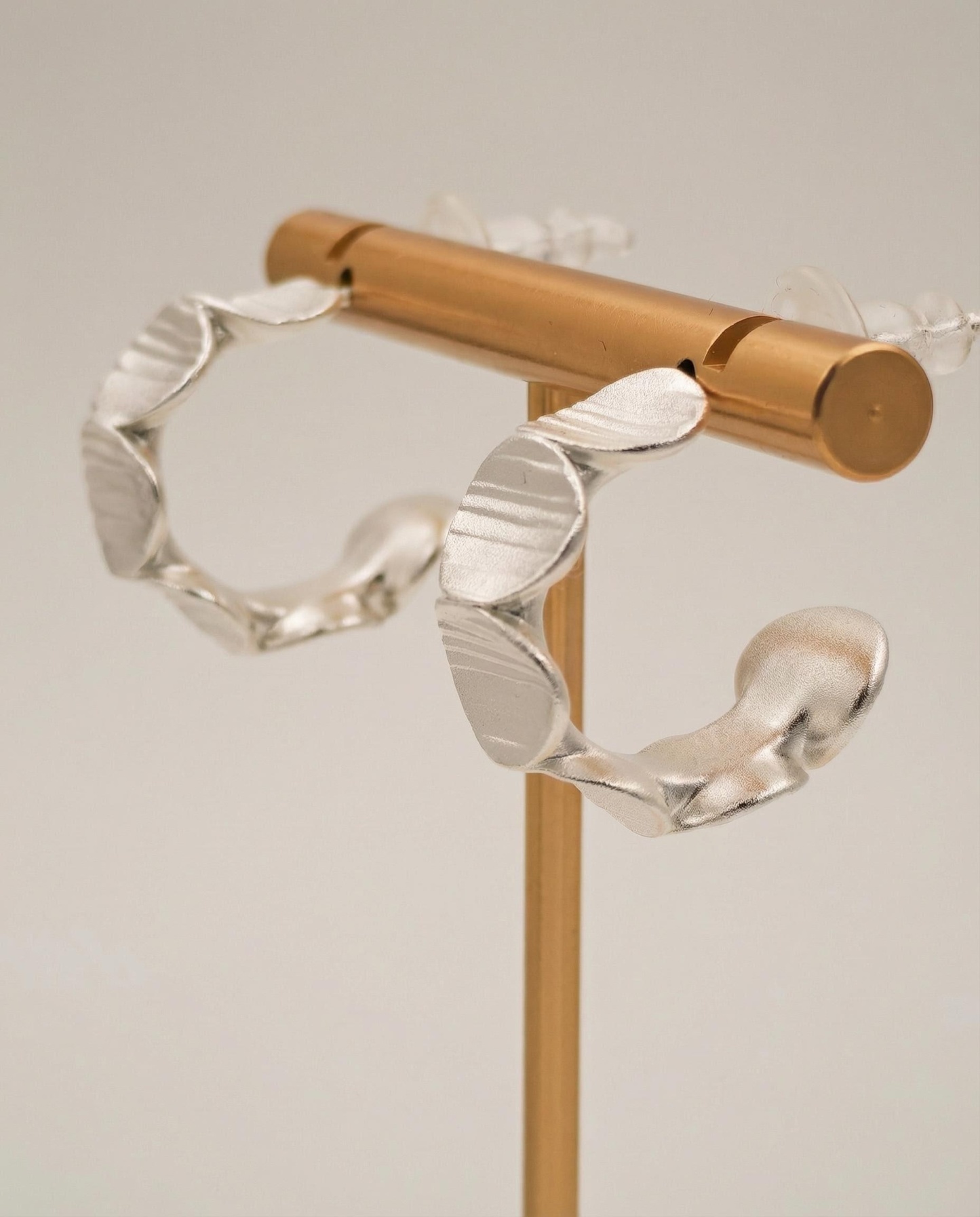 Twisted C-Shape Silver Ear Cuffs – Hand-Formed Industrial Chic