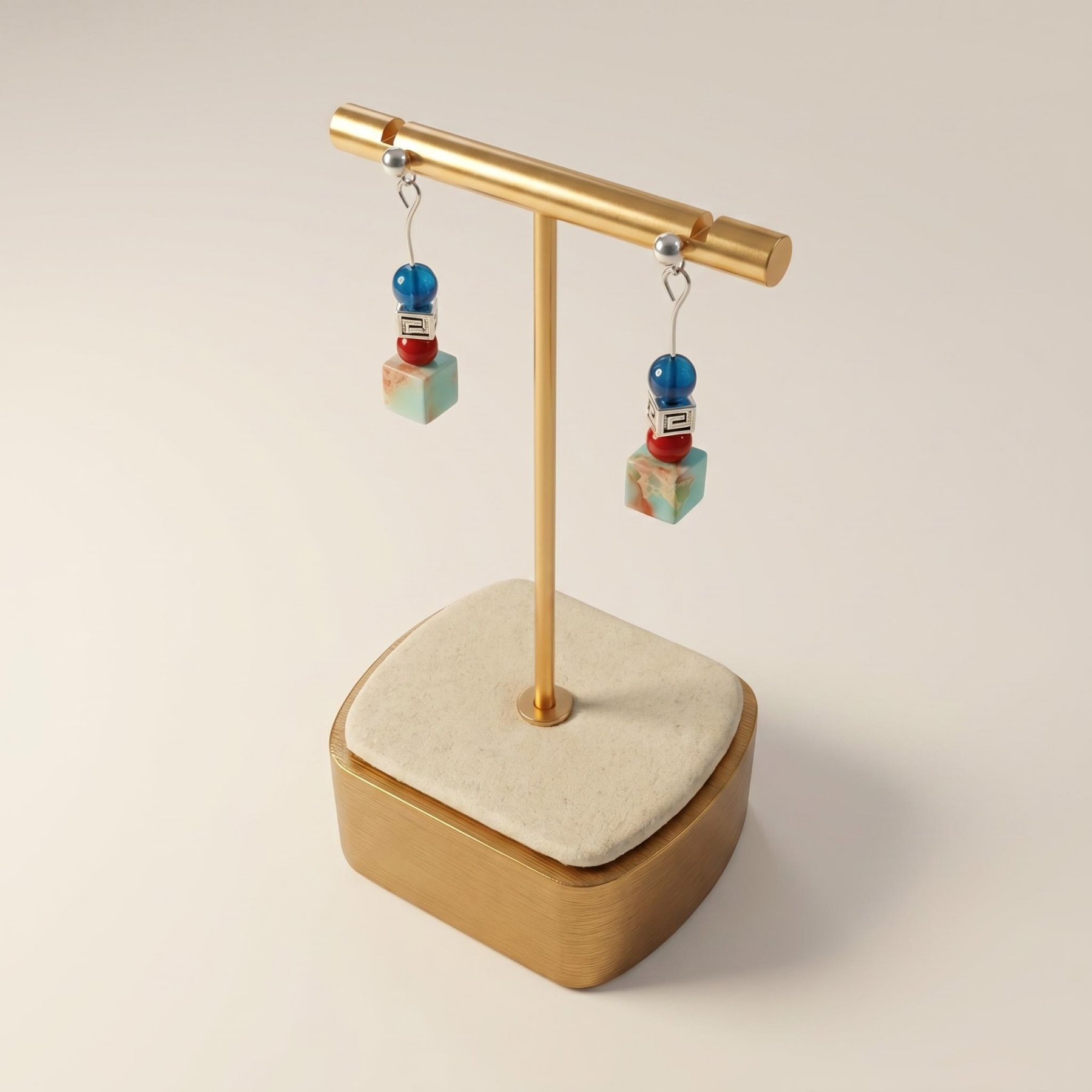 Colorful Beaded Drop Earrings