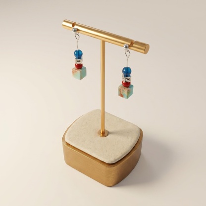 Colorful Beaded Drop Earrings