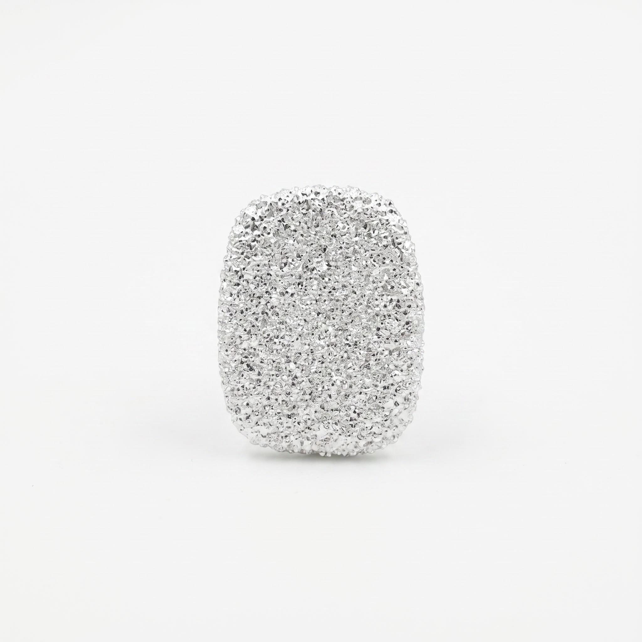 The "Awareness" Star Dust – Matte Silver Rectangular Studs with Micro‑Sparkle