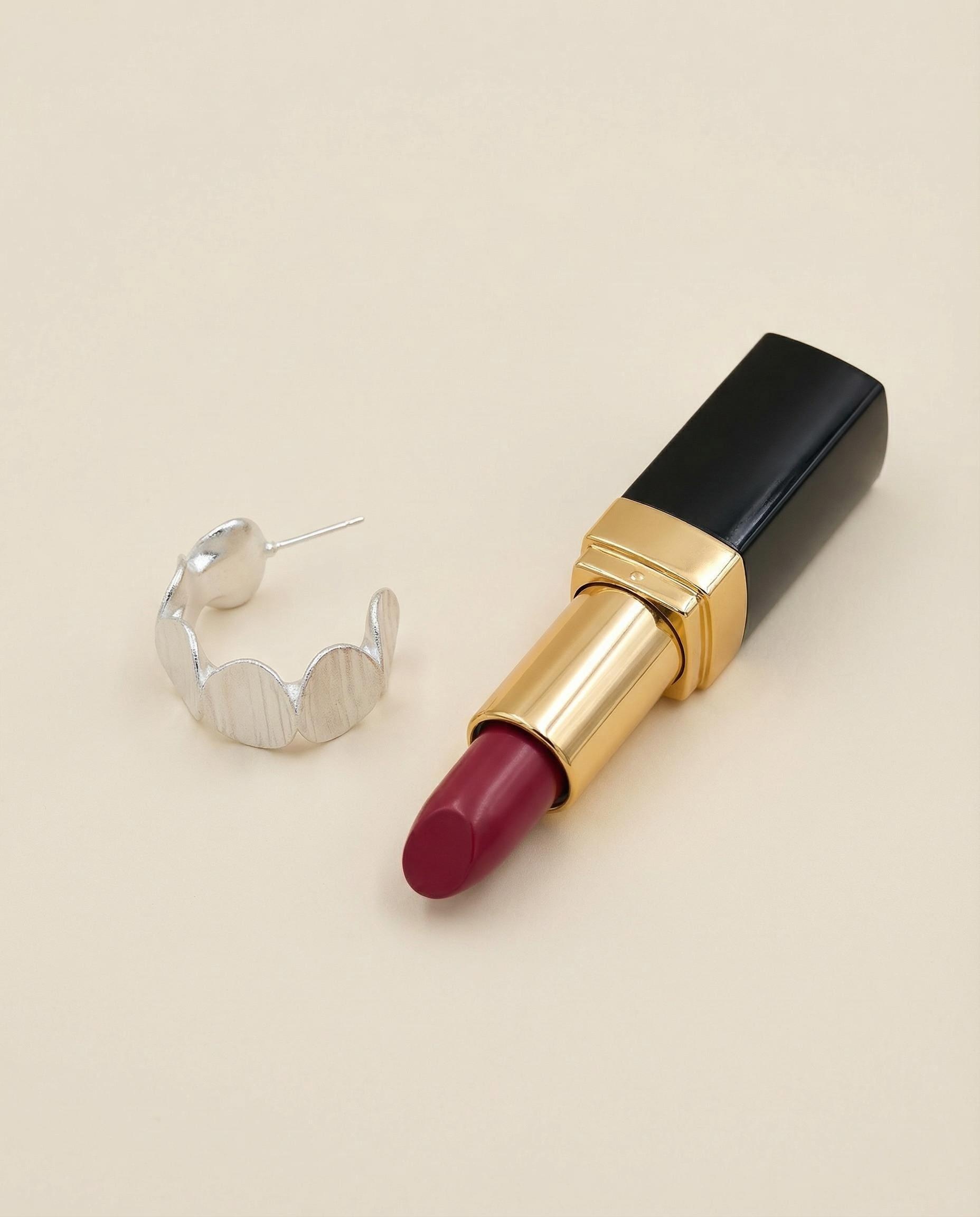 Twisted C-Shape Silver Ear Cuffs – Hand-Formed Industrial Chic