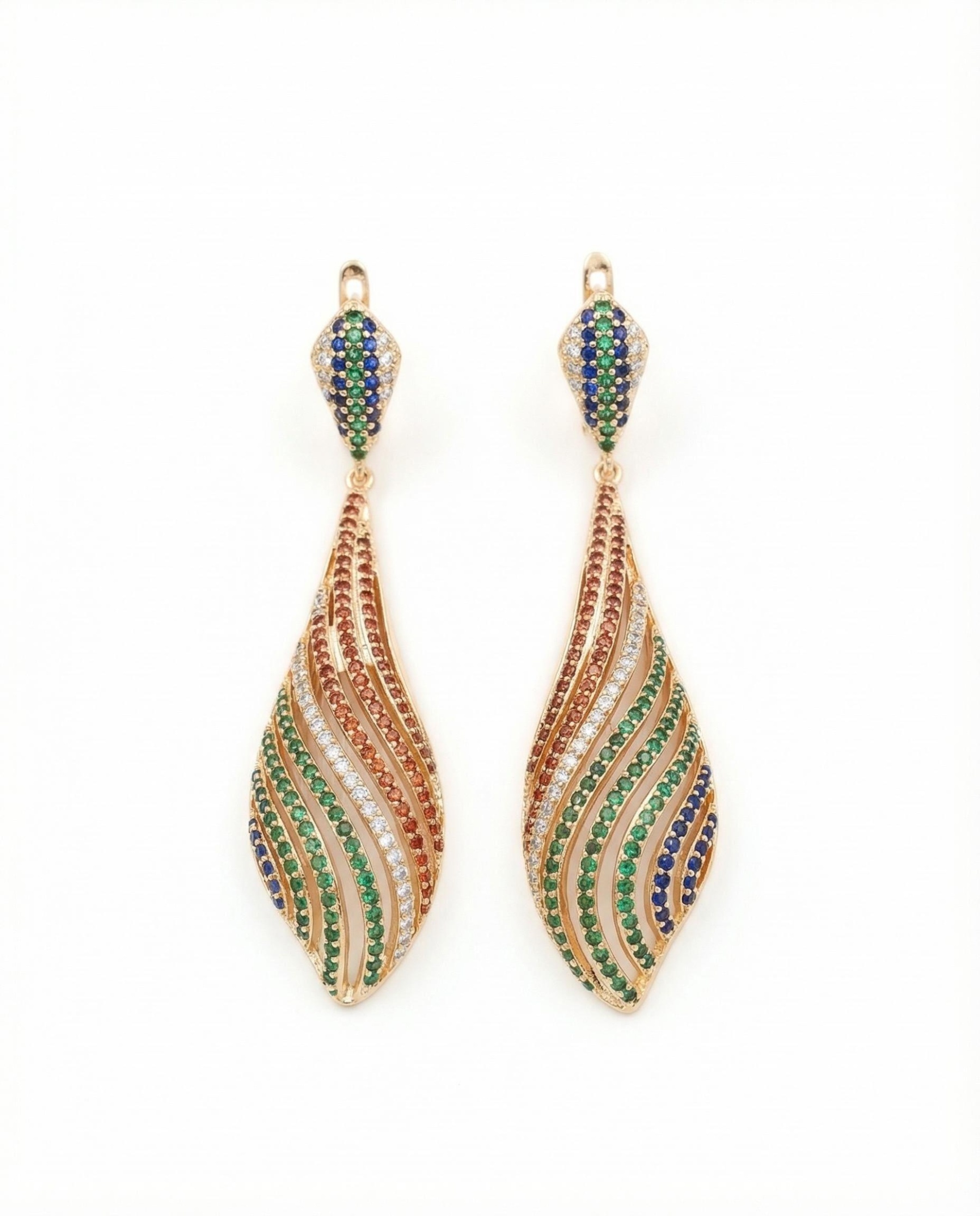 Baroque Pearl & Gemstone Tassel Earrings – 6.5cm Boho Cascade