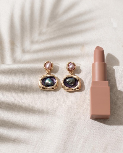 Pearl Opalescent Teardrop Earrings