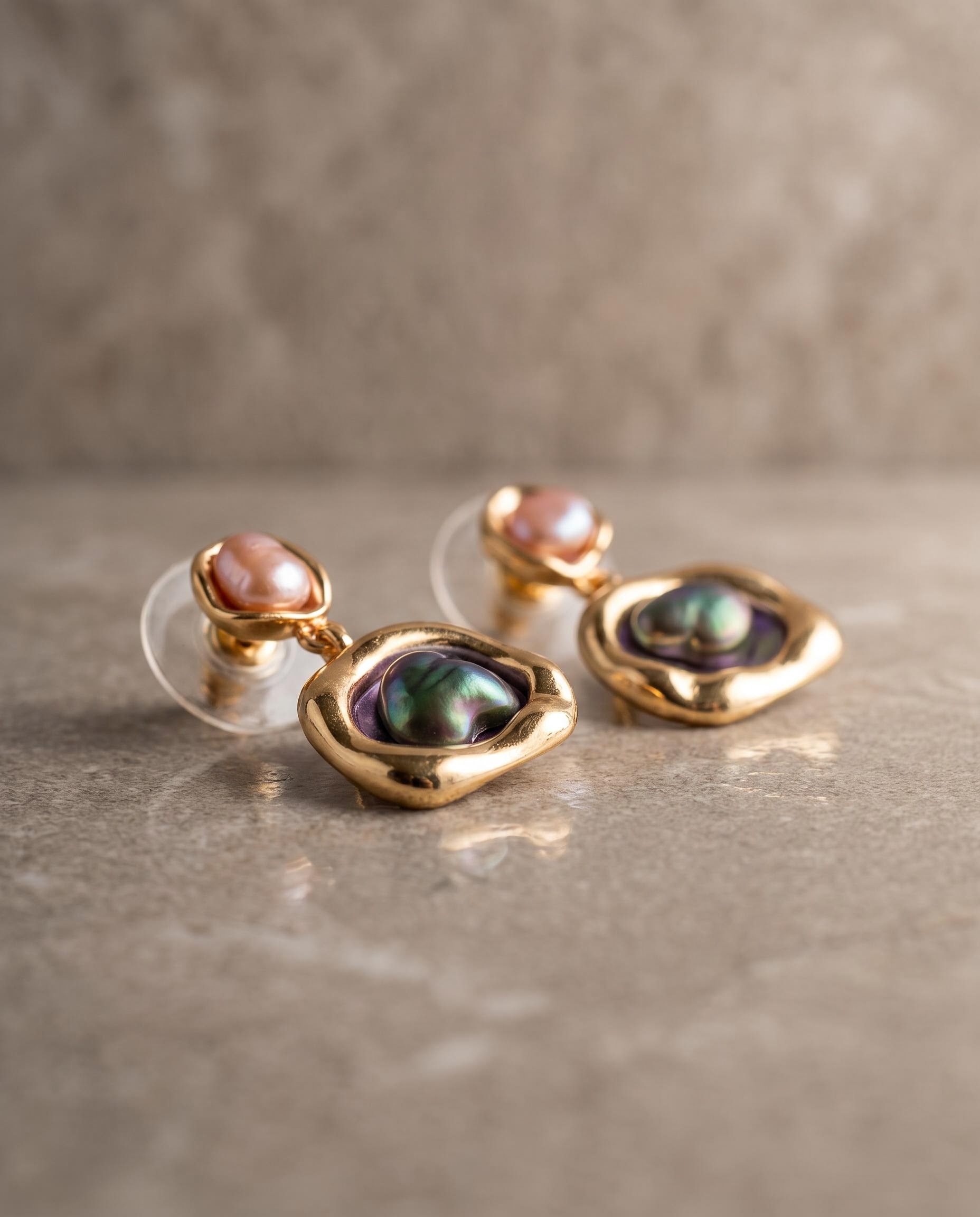 Pearl Opalescent Teardrop Earrings