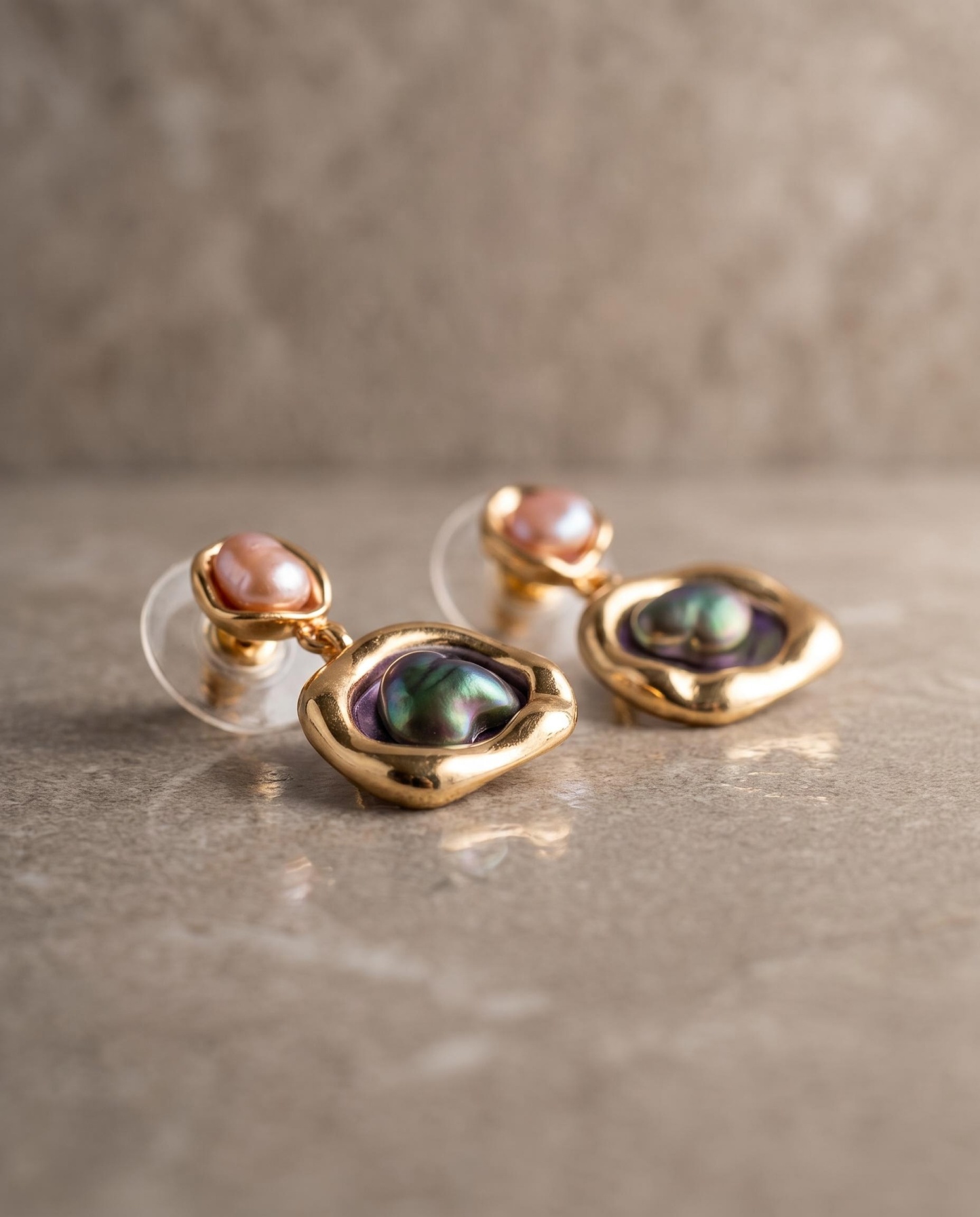 Pearl Opalescent Teardrop Earrings