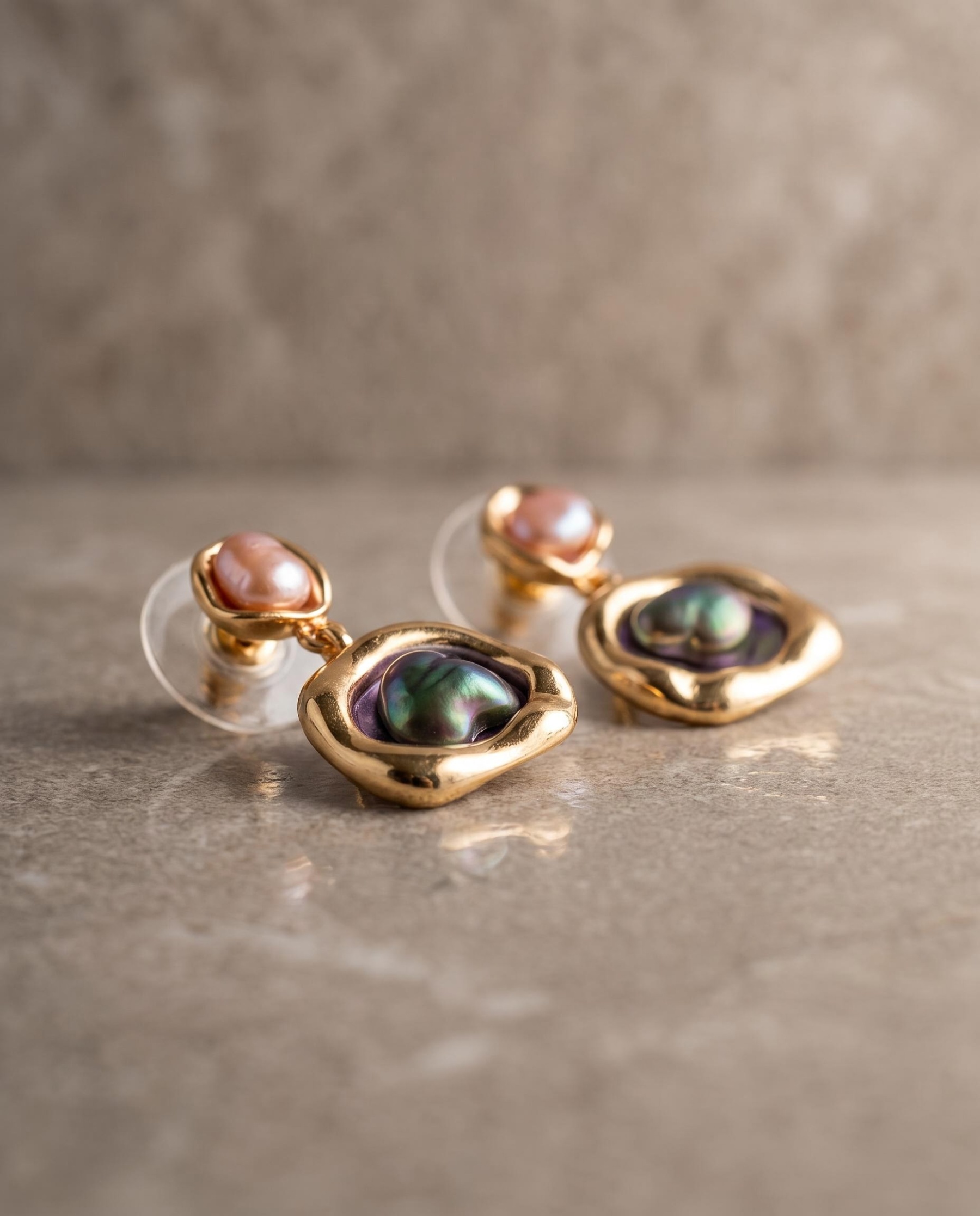 Pearl Opalescent Teardrop Earrings
