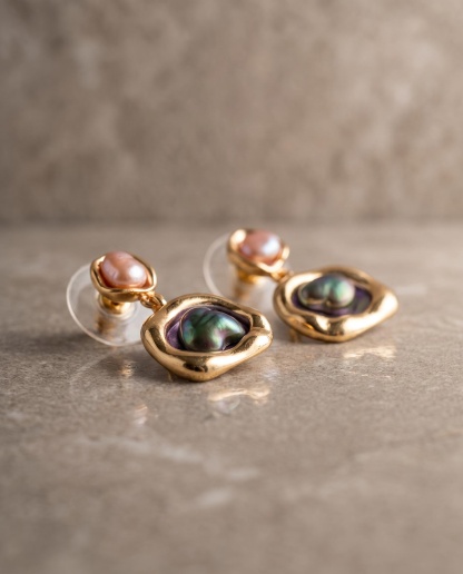 Pearl Opalescent Teardrop Earrings