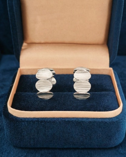 Twisted C-Shape Silver Ear Cuffs – Hand-Formed Industrial Chic