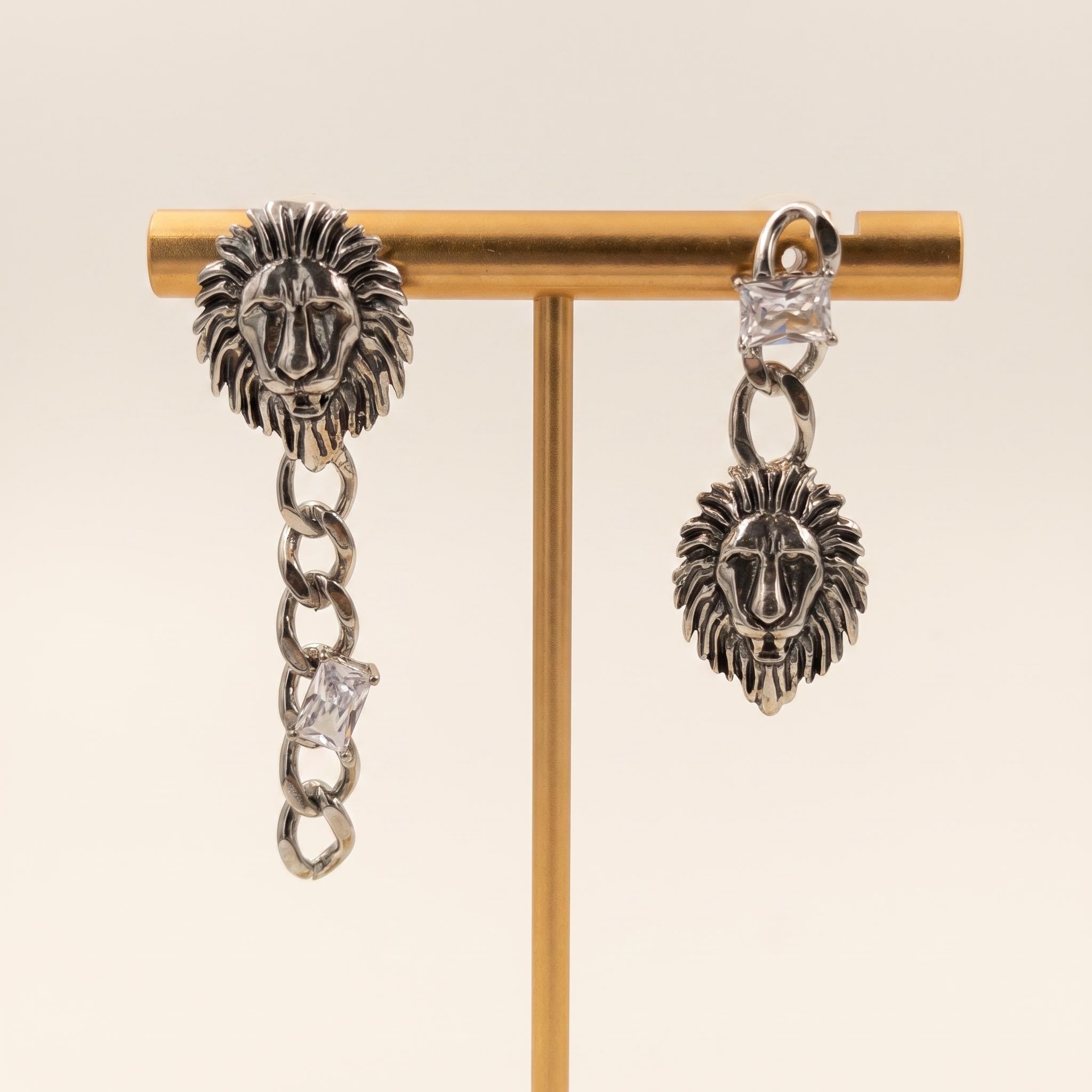 Silver-Tone Vintage Coin Chain Earrings