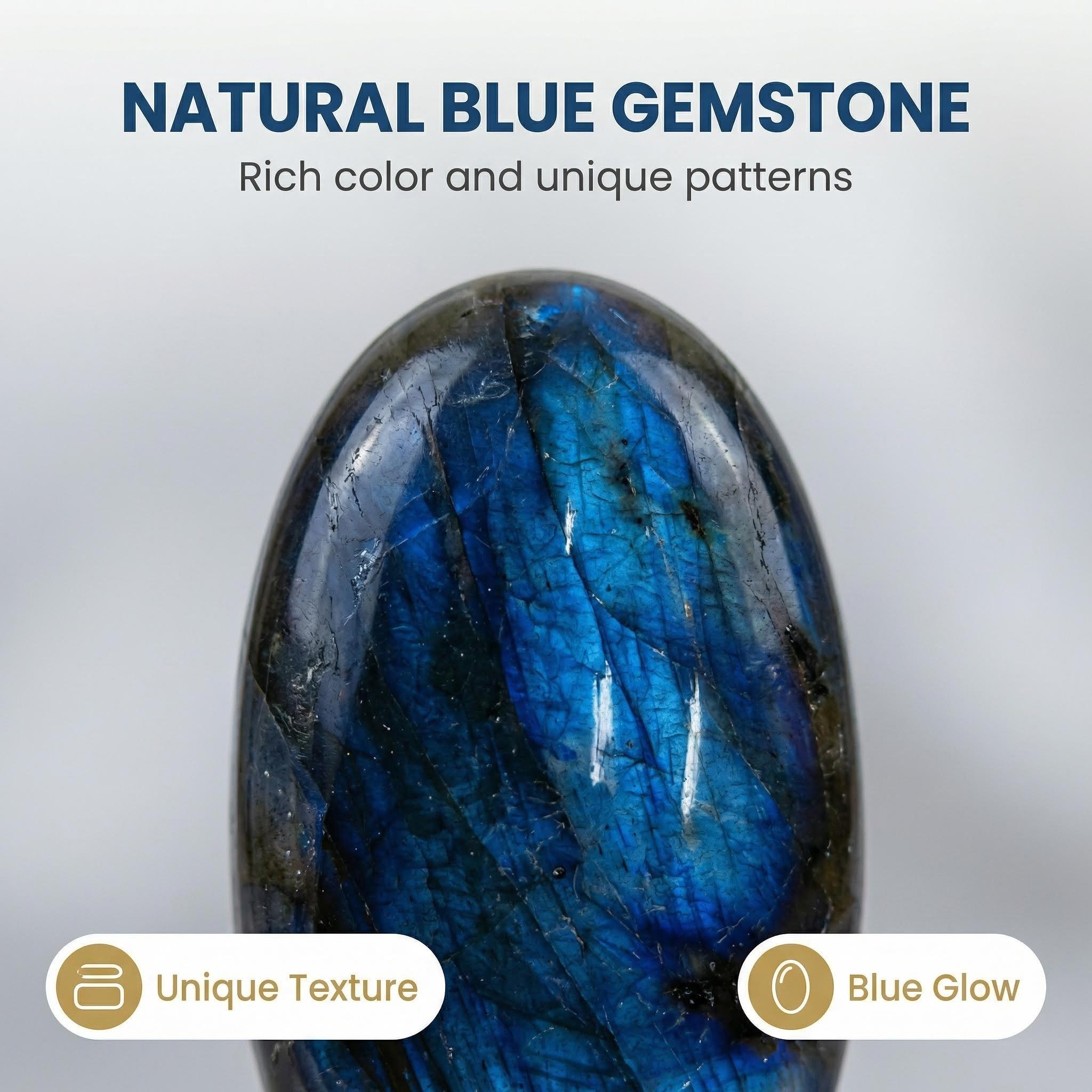 Hand-Wrapped Gold-Plated Copper Wire and Deep Blue Labradorite Pendant - Unique Artisan Craft