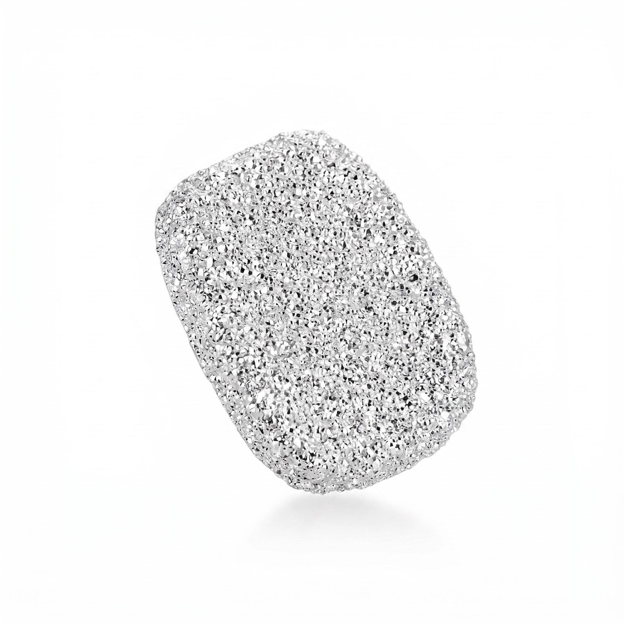 The "Awareness" Star Dust – Matte Silver Rectangular Studs with Micro‑Sparkle